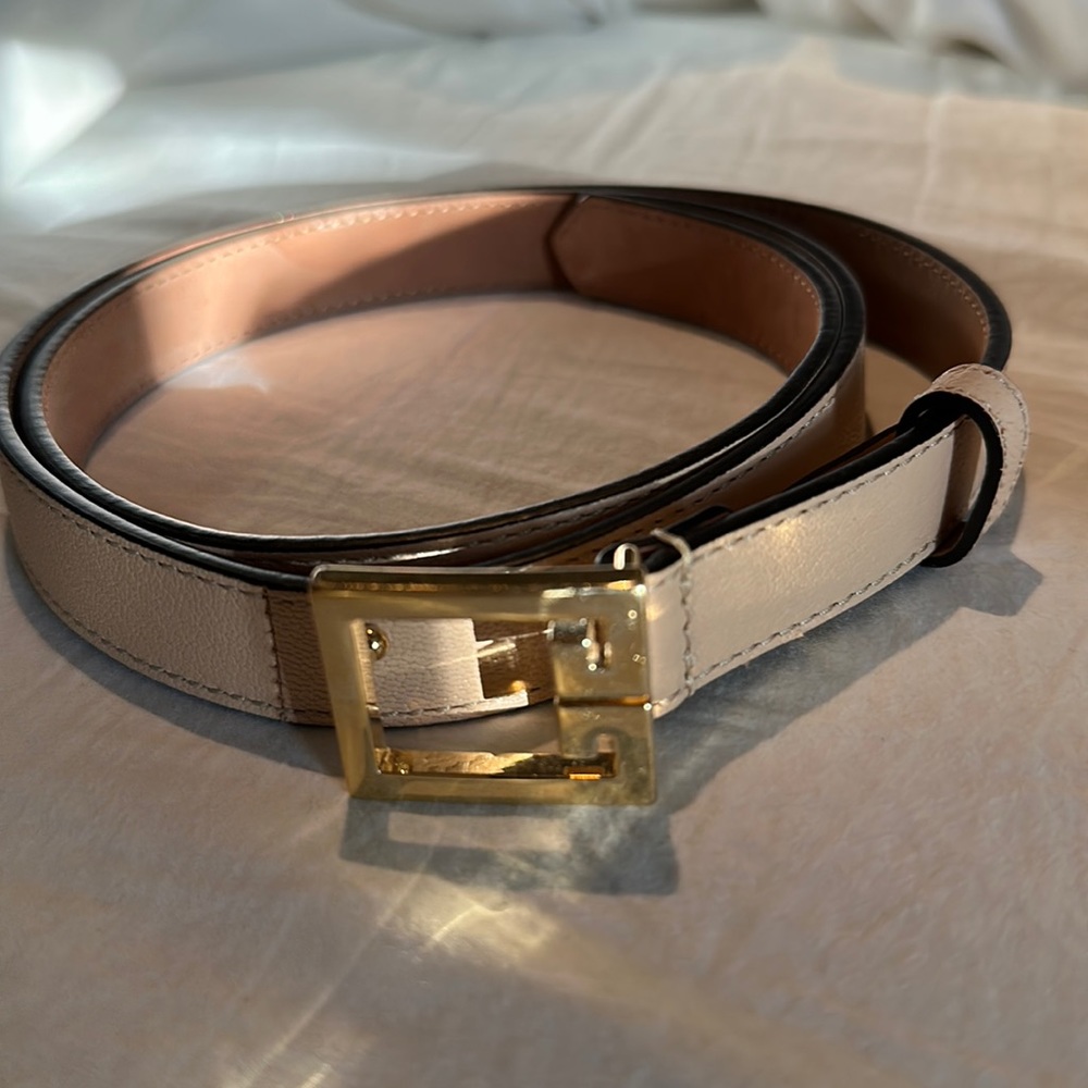 Givenchy GV3 beige pink belt 2cm size 90.  Made in Italy.  100%goat